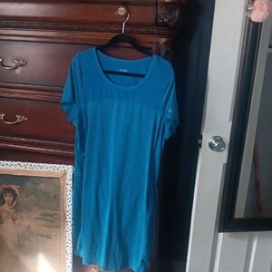 Columbia Teal Scoop Neck Mini Dress